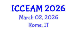 International Conference on Civil Engineering and Applied Mechanics (ICCEAM) March 02, 2026 - Rome, Italy