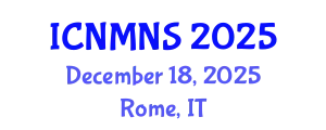 International Conference on Nuclear Materials and Nuclear Security (ICNMNS) December 18, 2025 - Rome, Italy
