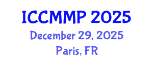 International Conference on Condensed Matter and Materials Physics (ICCMMP) December 29, 2025 - Paris, France
