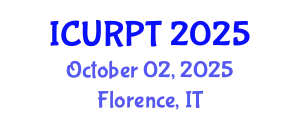 International Conference on Urban, Regional Planning and Transportation (ICURPT) October 02, 2025 - Florence, Italy