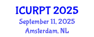 International Conference on Urban, Regional Planning and Transportation (ICURPT) September 11, 2025 - Amsterdam, Netherlands