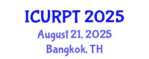 International Conference on Urban, Regional Planning and Transportation (ICURPT) August 21, 2025 - Bangkok, Thailand