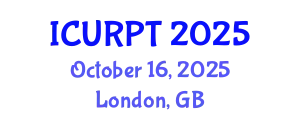 International Conference on Urban, Regional Planning and Transportation (ICURPT) October 16, 2025 - London, United Kingdom
