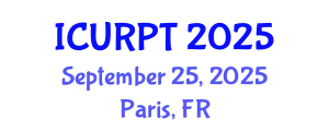 International Conference on Urban, Regional Planning and Transportation (ICURPT) September 25, 2025 - Paris, France