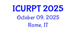 International Conference on Urban, Regional Planning and Transportation (ICURPT) October 09, 2025 - Rome, Italy