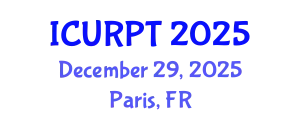 International Conference on Urban, Regional Planning and Transportation (ICURPT) December 29, 2025 - Paris, France