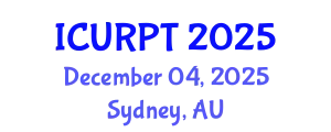 International Conference on Urban, Regional Planning and Transportation (ICURPT) December 04, 2025 - Sydney, Australia