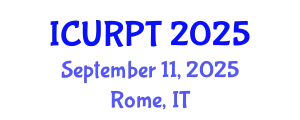 International Conference on Urban, Regional Planning and Transportation (ICURPT) September 11, 2025 - Rome, Italy