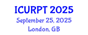 International Conference on Urban, Regional Planning and Transportation (ICURPT) September 25, 2025 - London, United Kingdom