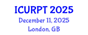 International Conference on Urban, Regional Planning and Transportation (ICURPT) December 11, 2025 - London, United Kingdom