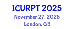 International Conference on Urban, Regional Planning and Transportation (ICURPT) November 27, 2025 - London, United Kingdom