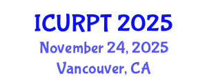 International Conference on Urban, Regional Planning and Transportation (ICURPT) November 24, 2025 - Vancouver, Canada