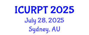 International Conference on Urban, Regional Planning and Transportation (ICURPT) July 28, 2025 - Sydney, Australia