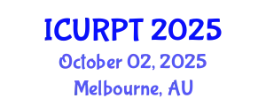 International Conference on Urban, Regional Planning and Transportation (ICURPT) October 02, 2025 - Melbourne, Australia