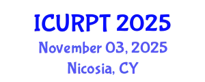International Conference on Urban, Regional Planning and Transportation (ICURPT) November 03, 2025 - Nicosia, Cyprus