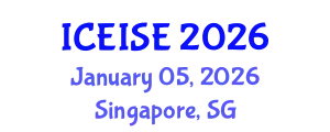 International Conference on Enterprise Information Systems and Engineering (ICEISE) January 05, 2026 - Singapore, Singapore