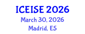 International Conference on Enterprise Information Systems and Engineering (ICEISE) March 30, 2026 - Madrid, Spain