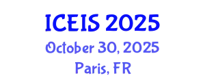 International Conference on Engineering and Industrial Sciences (ICEIS) October 30, 2025 - Paris, France