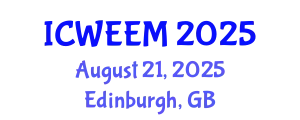 International Conference on Water, Energy and Environmental Management (ICWEEM) August 21, 2025 - Edinburgh, United Kingdom