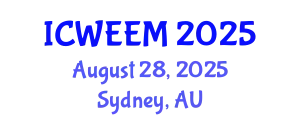 International Conference on Water, Energy and Environmental Management (ICWEEM) August 28, 2025 - Sydney, Australia