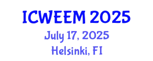 International Conference on Water, Energy and Environmental Management (ICWEEM) July 17, 2025 - Helsinki, Finland
