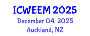 International Conference on Water, Energy and Environmental Management (ICWEEM) December 04, 2025 - Auckland, New Zealand