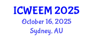 International Conference on Water, Energy and Environmental Management (ICWEEM) October 16, 2025 - Sydney, Australia