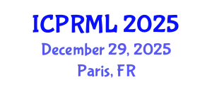 International Conference on Pattern Recognition and Machine Learning (ICPRML) December 29, 2025 - Paris, France