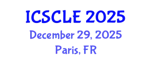 International Conference on Supply Chain and Logistics Engineering (ICSCLE) December 29, 2025 - Paris, France