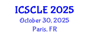International Conference on Supply Chain and Logistics Engineering (ICSCLE) October 30, 2025 - Paris, France