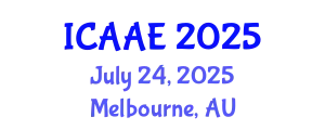 International Conference on Aerospace and Aviation Engineering (ICAAE) July 24, 2025 - Melbourne, Australia