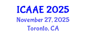 International Conference on Aerospace and Aviation Engineering (ICAAE) November 27, 2025 - Toronto, Canada