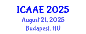 International Conference on Aerospace and Aviation Engineering (ICAAE) August 21, 2025 - Budapest, Hungary