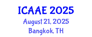 International Conference on Aerospace and Aviation Engineering (ICAAE) August 21, 2025 - Bangkok, Thailand
