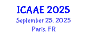 International Conference on Aerospace and Aviation Engineering (ICAAE) September 25, 2025 - Paris, France