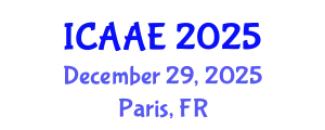 International Conference on Aerospace and Aviation Engineering (ICAAE) December 29, 2025 - Paris, France