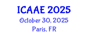 International Conference on Aerospace and Aviation Engineering (ICAAE) October 30, 2025 - Paris, France