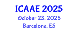 International Conference on Aerospace and Aviation Engineering (ICAAE) October 23, 2025 - Barcelona, Spain