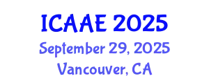 International Conference on Aerospace and Aviation Engineering (ICAAE) September 29, 2025 - Vancouver, Canada