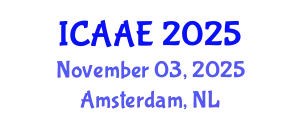 International Conference on Aerospace and Aviation Engineering (ICAAE) November 03, 2025 - Amsterdam, Netherlands