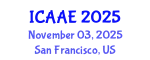 International Conference on Aerospace and Aviation Engineering (ICAAE) November 03, 2025 - San Francisco, United States