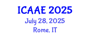 International Conference on Aerospace and Aviation Engineering (ICAAE) July 28, 2025 - Rome, Italy