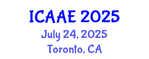International Conference on Aerospace and Aviation Engineering (ICAAE) July 24, 2025 - Toronto, Canada