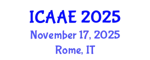 International Conference on Aerospace and Aviation Engineering (ICAAE) November 17, 2025 - Rome, Italy