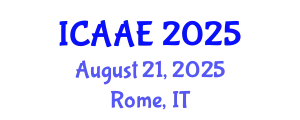 International Conference on Aerospace and Aviation Engineering (ICAAE) August 21, 2025 - Rome, Italy