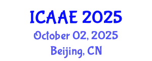 International Conference on Aerospace and Aviation Engineering (ICAAE) October 02, 2025 - Beijing, China
