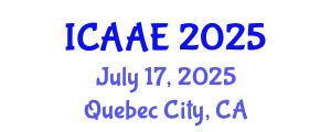 International Conference on Aerospace and Aviation Engineering (ICAAE) July 17, 2025 - Quebec City, Canada