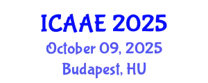 International Conference on Aerospace and Aviation Engineering (ICAAE) October 09, 2025 - Budapest, Hungary