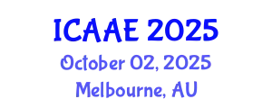 International Conference on Aerospace and Aviation Engineering (ICAAE) October 02, 2025 - Melbourne, Australia