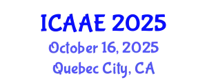 International Conference on Aerospace and Aviation Engineering (ICAAE) October 16, 2025 - Quebec City, Canada